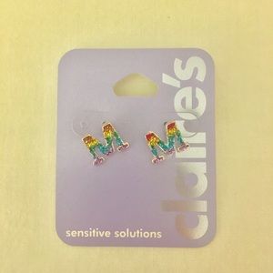 Claire’s M Earrings - Rainbow